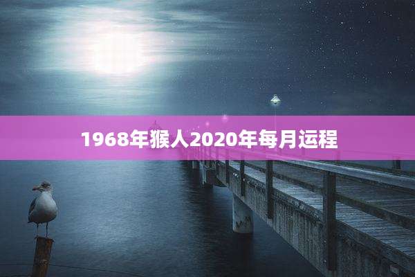 1968年猴人2020年每月运程