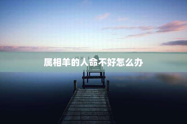 属相羊的人命不好怎么办