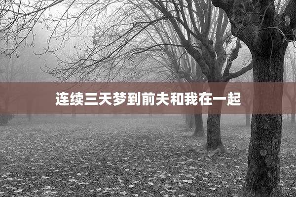 连续三天梦到前夫和我在一起