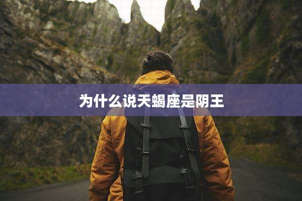 为什么说天蝎座是阴王