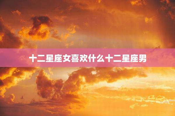 十二星座女喜欢什么十二星座男