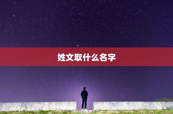 姓文取什么名字