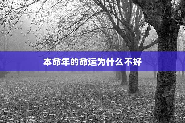 本命年的命运为什么不好