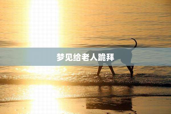 梦见给老人跪拜