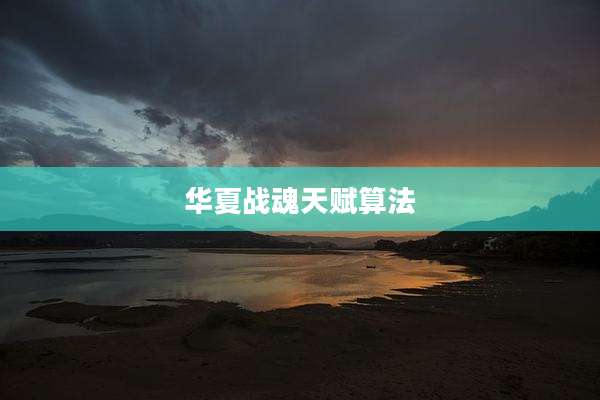 华夏战魂天赋算法