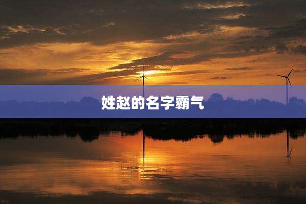 姓赵的名字霸气