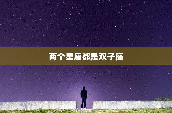 两个星座都是双子座