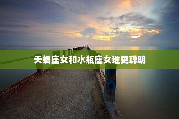 天蝎座女和水瓶座女谁更聪明