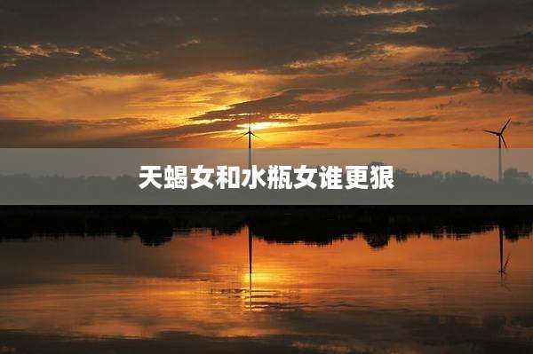 天蝎女和水瓶女谁更狠