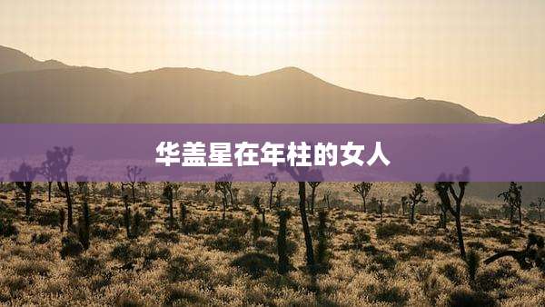 华盖星在年柱的女人
