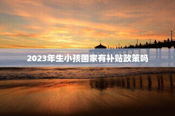 2023年生小孩国家有补贴政策吗