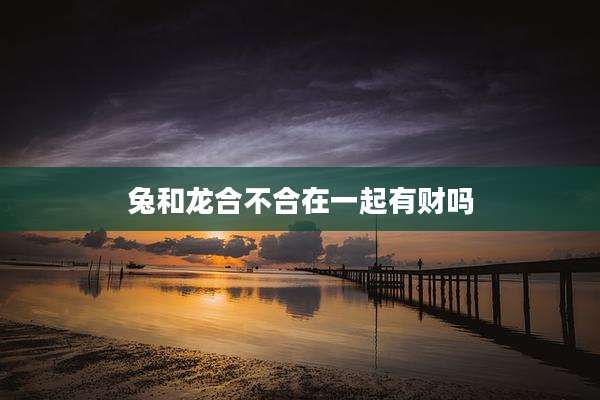 兔和龙合不合在一起有财吗