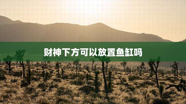 财神下方可以放置鱼缸吗