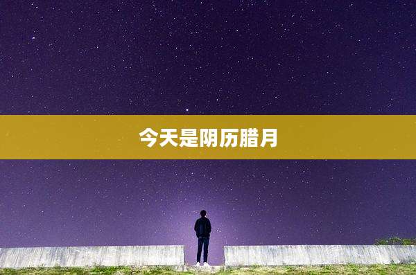 今天是阴历腊月