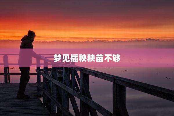 梦见插秧秧苗不够