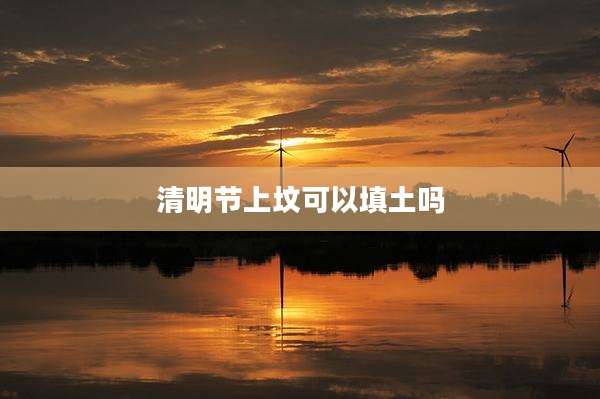 清明节上坟可以填土吗