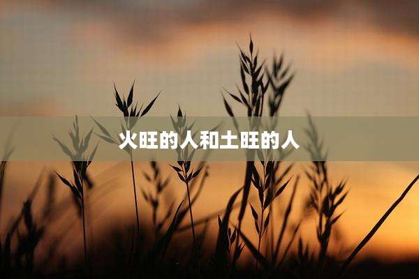 火旺的人和土旺的人