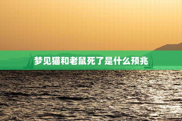 梦见猫和老鼠死了是什么预兆