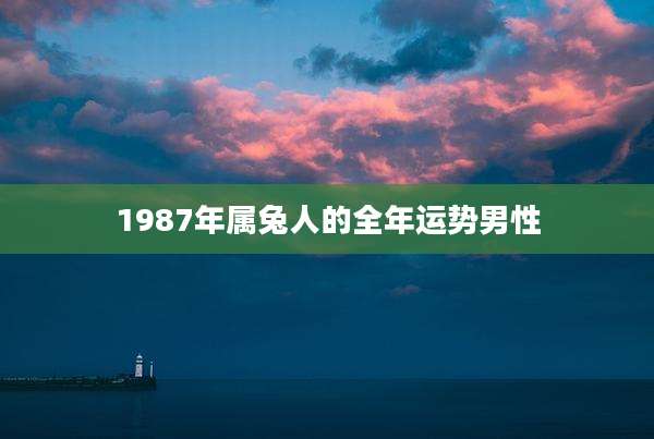 1987年属兔人的全年运势男性