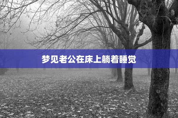 梦见老公在床上躺着睡觉