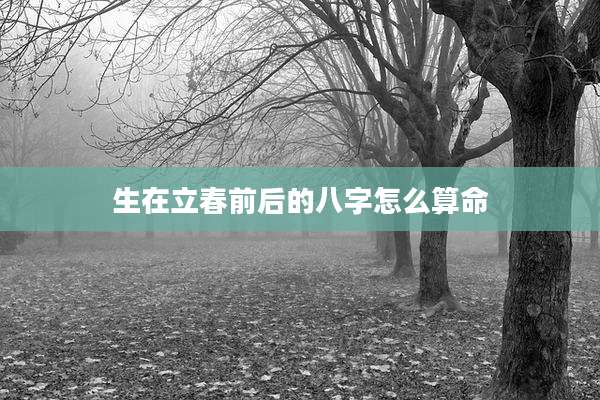 生在立春前后的八字怎么算命