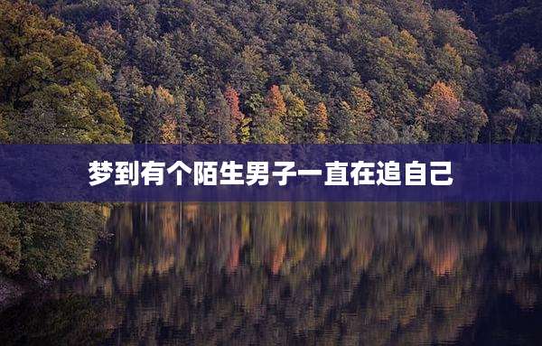 梦到有个陌生男子一直在追自己