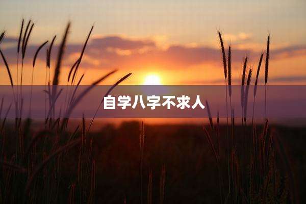 自学八字不求人