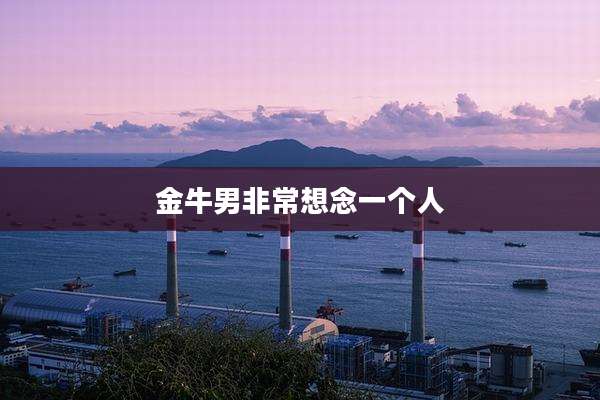 金牛男非常想念一个人