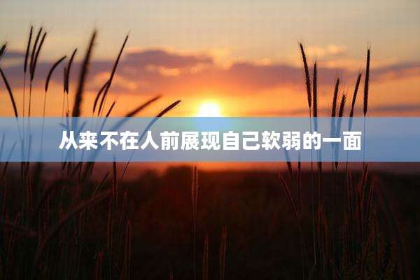 从来不在人前展现自己软弱的一面