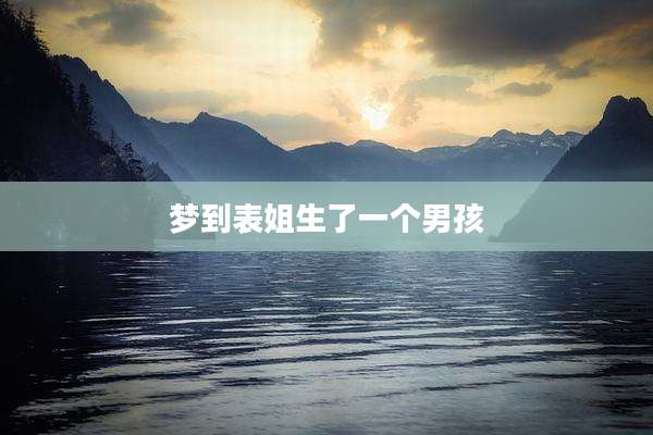 梦到表姐生了一个男孩