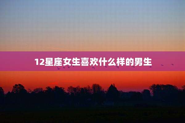 12星座女生喜欢什么样的男生