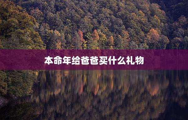 本命年给爸爸买什么礼物