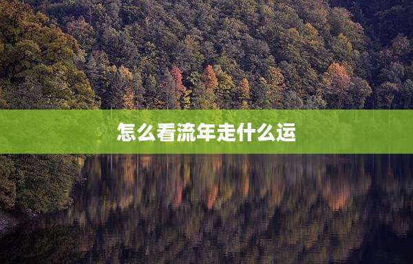 怎么看流年走什么运