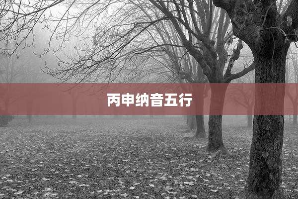 丙申纳音五行
