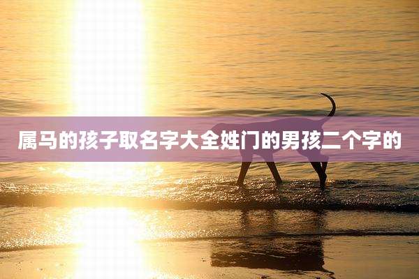 属马的孩子取名字大全姓门的男孩二个字的