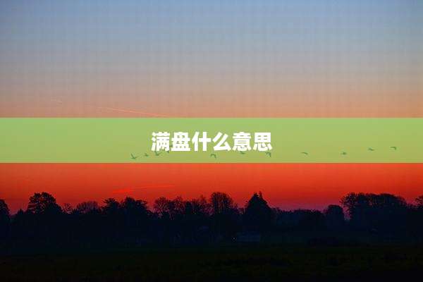 满盘什么意思
