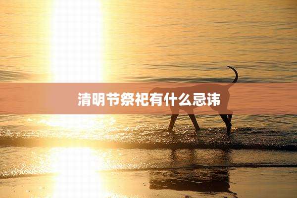 清明节祭祀有什么忌讳