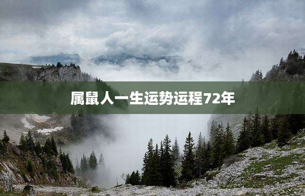 属鼠人一生运势运程72年