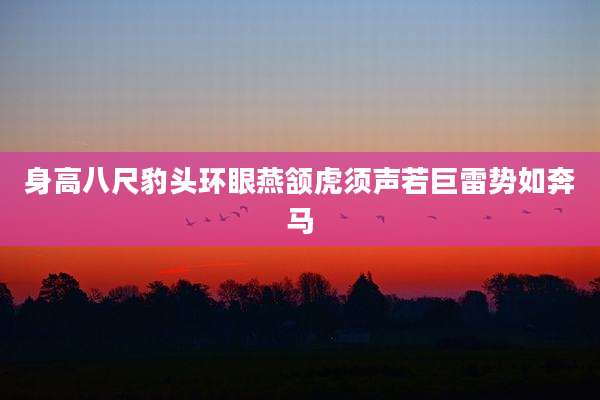 身高八尺豹头环眼燕颔虎须声若巨雷势如奔马