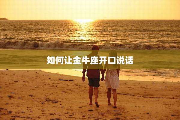 如何让金牛座开口说话