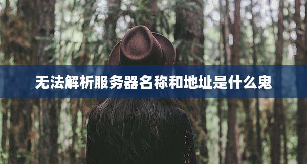 无法解析服务器名称和地址是什么鬼