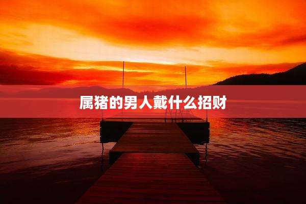 属猪的男人戴什么招财