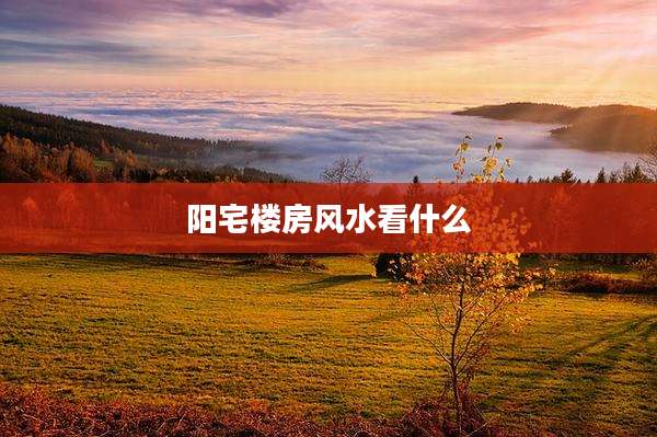 阳宅楼房风水看什么