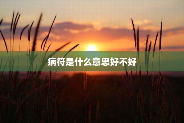 病符是什么意思好不好