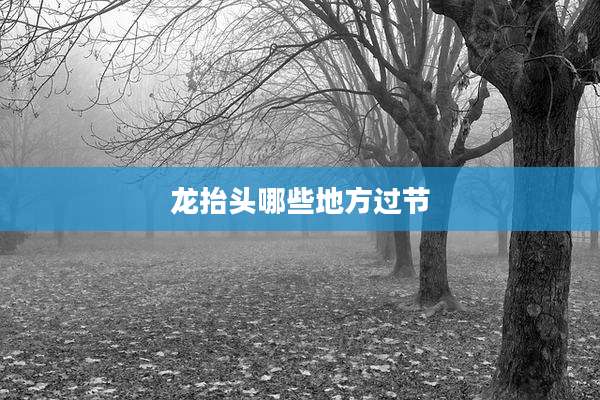 龙抬头哪些地方过节