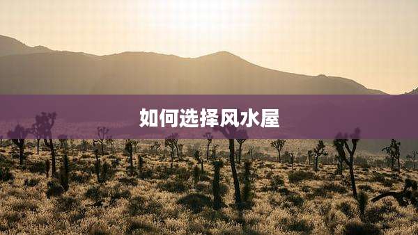 如何选择风水屋
