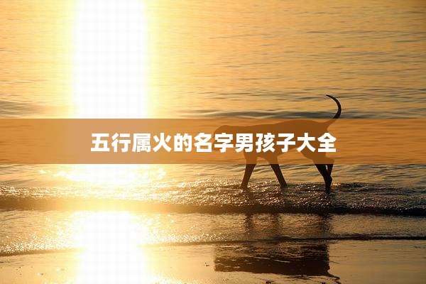 五行属火的名字男孩子大全
