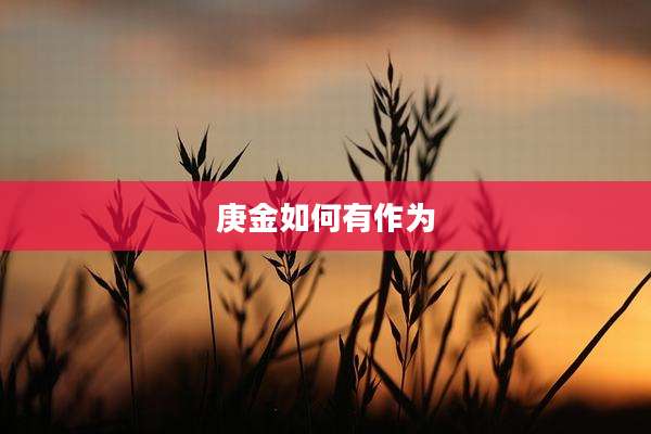 庚金如何有作为