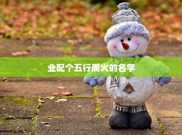 业配个五行属火的名字