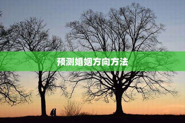 预测婚姻方向方法